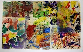 6 Taro Yamamoto Abstract Expressionist WC Painting