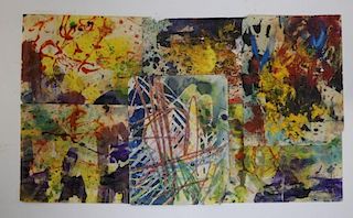 6 Taro Yamamoto Abstract Expressionist WC Painting