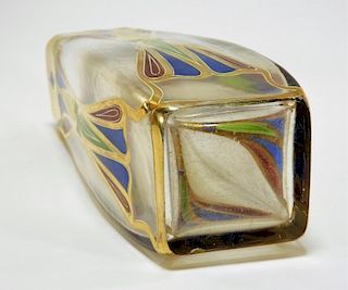 Austrian Gilt Enameled Secessionist Art Glass Vase