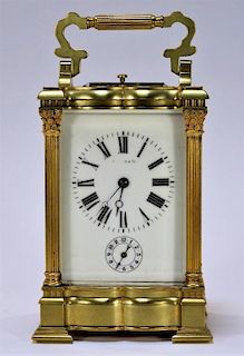 19C. Tiffany & Co. Bronze Repeater Carriage Clock