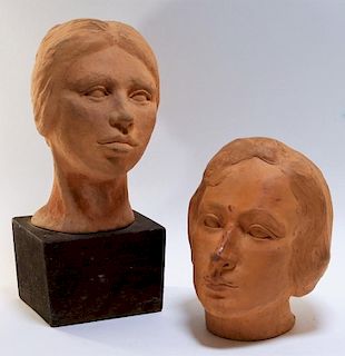UNUSUAL MCM Terracotta Head Sculptures