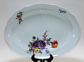 19C. German Meissen Porcelain Floral Platter
