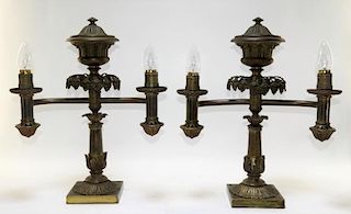 PR 19C. American Bronze Astral Argand Lamps