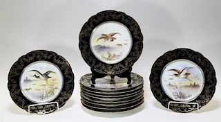 11 French D&C Limoges Porcelain Game Bird Plates
