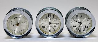 2 Seth Thomas Ships Bell Clocks and Barometer