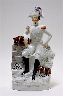 19C. Staffordshire Pearlware Figure of Napoleon