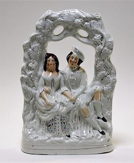 19C. English Staffordshire Pearlware Figure Group