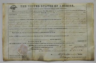 President Franklin Pierce Land Deed Document