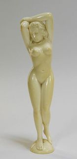 EXCEPTIONAL Japanese Carved Ivory Nude Figure