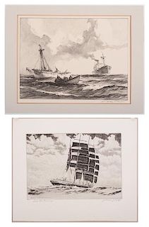 Gordon Hope Grant (American, 1875-1962) Lithograph and Frederick L. Owen (American, 1869-1959) Etching