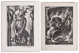 Umbert Romano (Italian-American, 1905-1984), Two Lithographs