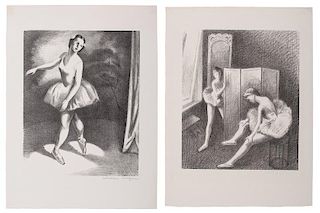 Moses Soyer (American, 1899-1974) and Isaac Soyer (American, 1907-1981), Two Lithographs