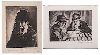 Joseph Margulies (American, 1896-1984), Two Etchings