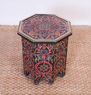 MOROCCAN STYLE PAINTED OCTAGONAL TABLE