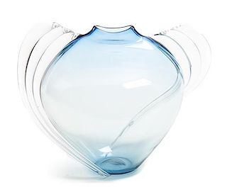 A Contemporary Studio Glass Vase, Thomas Buechner, Height 6 1/2 inches.