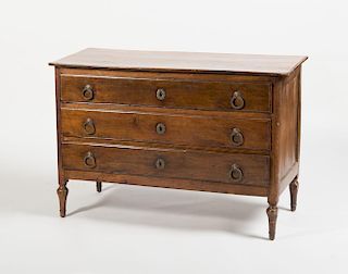CONTINENTAL NEOCLASSICAL PROVINCIAL FRUITWOOD COMMODE, POSSIBLY BELGIAN