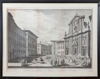 AFTER GIUSEPPE ZOCCHI (1711-1767): VEDUTA DELLA CHIESA DI S. MICHELE BERTELDE DE' P.P. TEATINI, FROM SCELTA DI XXIV VEDUTE DE
