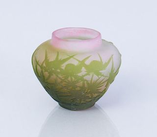 GALLE CAMEO GLASS BUD VASE