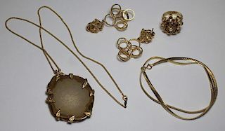 JEWELRY. Grouping of Ladies Gold Jewelry.