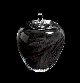 * A Steuben Glass Paperweight Height 4 1/4 inches.