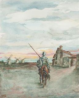 Joaquin Tejon, (Argentinean, b. 1932), Por Caminos de la Mancha