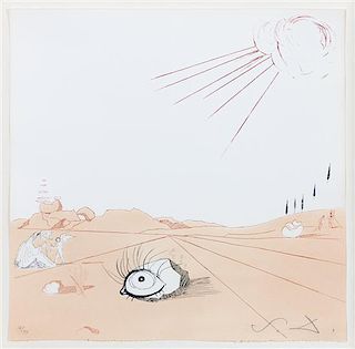 * Salvador Dali, (Spanish, 1904-1989), Espace Paysages (from Neuf Paysages), 1968