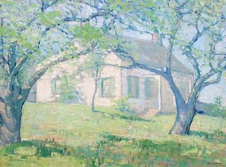 Emily Parker Groom, (Wisconsin, 1876-1975), Landscape with House