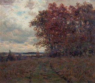 William Merritt Post, (American, 1856-1935), Autumn Touches