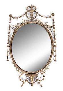 * An Edwardian Adams Style Mirror 45 1/2 x 25 inches.