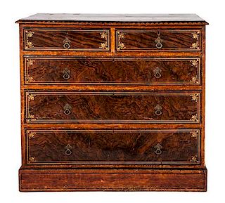 * An American Painted Maple Chest Height 39 x width 42 x depth 20 inches.