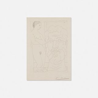 Pablo Picasso, Modele et Grande Tete sculptee from La Suite Vollard