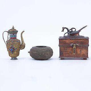 Collection of Three Thai Style Bronze & Copper Items