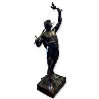 After: Emile Louis Picault, French (1833 - 1915) "Virtutes Civicae" Bronze Sculpture, Signed and Inscribed, A "Salon Des Beau