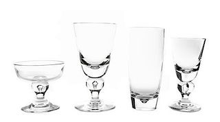 A Collection of Steuben Glassware, Height of tallest 7 inches.
