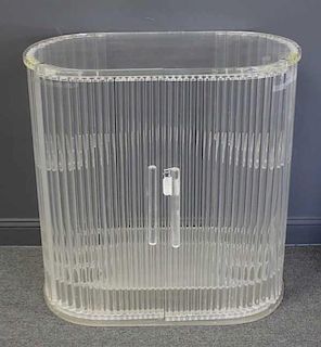 MIDCENTURY. Lucite Oval Bar