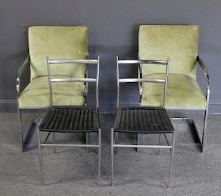 MIDCENTURY. Pair of Chrome Chairs Together with