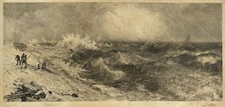 Thomas Moran (1837-1926), "The Much Resounding Sea"