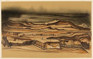 Doel Reed (1895-1985), "Untitled (New Mexico Landscape)"