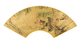 * Zhang Xiong, (1803-1886), Peonies and Bamboo