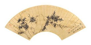 * Anonymous, (POSSIBLY QING DYNASTY), Bamboo over Exotic Rocks