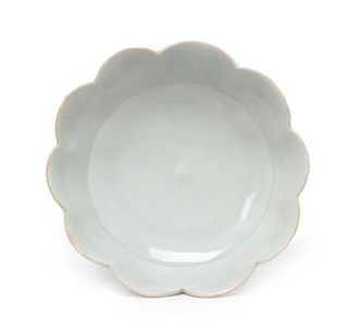 A Qingbai Glazed Porcelain Saucer Dish Diameter 4 1/8 inches.