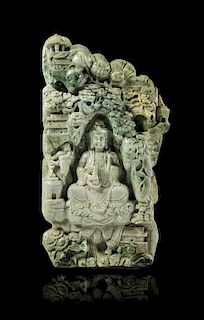 * A Massive Jadeite Mountain Height 35 inches.