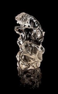 * A Rock Crystal Carving Height 8 inches.