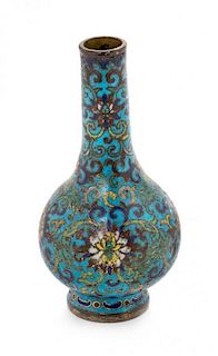 A Cloisonne Enamel Bottle Vase Height 6 inches.