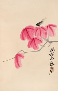 * Qi Baishi, (1864-1957), Circada and Leaf
