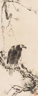 After Gao Jianfu, (1879-1951), Eagle Perched on Pine Branch