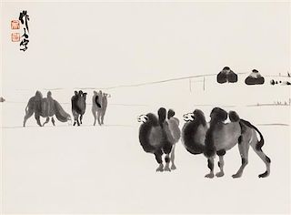 After Wu Zuoren, (1908-1997), Camels