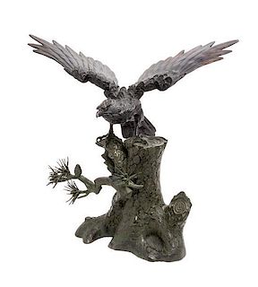 A Bronze Model of an Eagle Height 17 1/2 inches.
