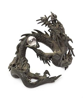* A Bronze Model of A Dragon Height 7 inches.
