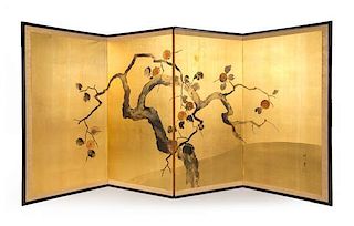 * A Four-Panel Screen Hight 35 x width 17 inches each panel.